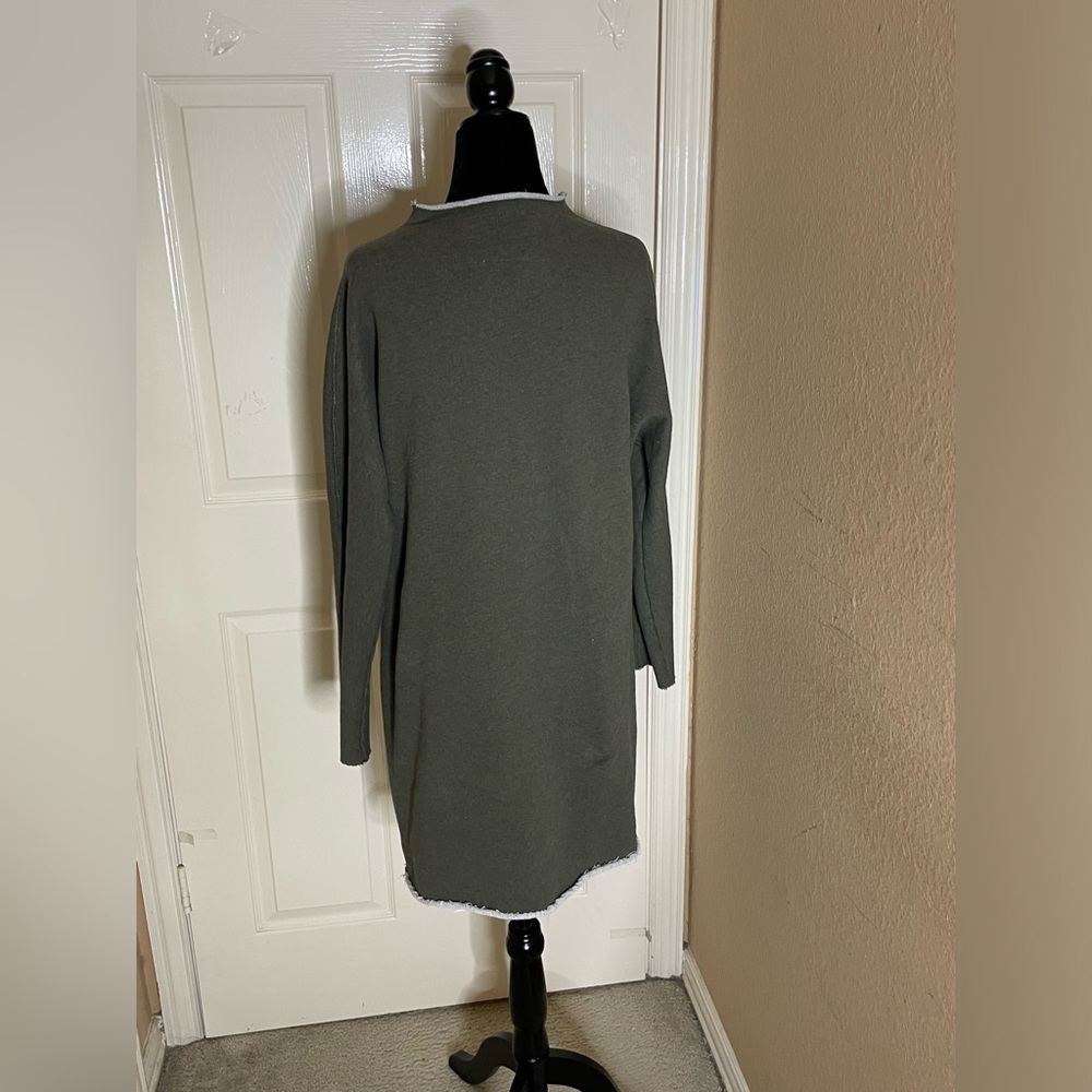 Frank And Eileen Effie L/S Funnel Neck Capelet in Forest Green Large​​​​​​​​​​​ - Picture 2 of 12